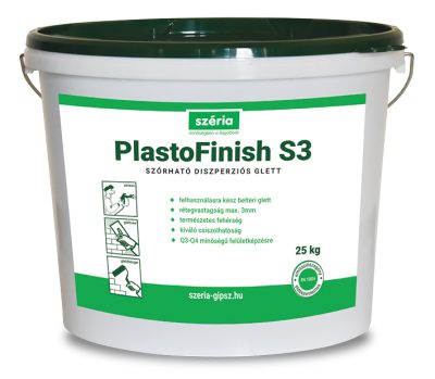 PlastoFinish S3 szórható diszperziós glett